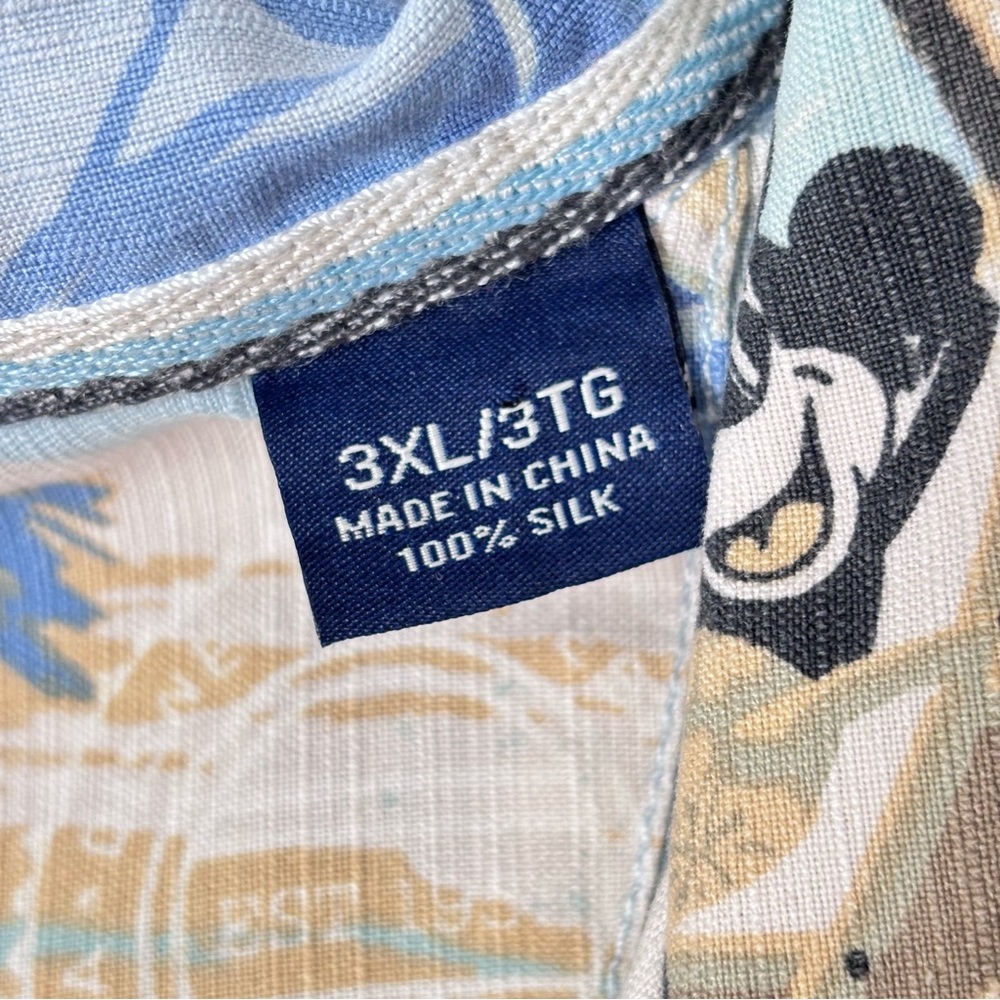 Disney by Tommy Bahama Hawaiin Camp Mickey Mouse and Friends Silk Shirt 3XL - Picture 10 of 16